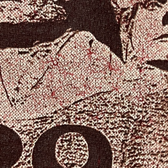 Vintage 90s Mount Rushmore 29 Cent USA Stamp 1991 Red Crewneck Sweatshirt - Picture 4 of 5